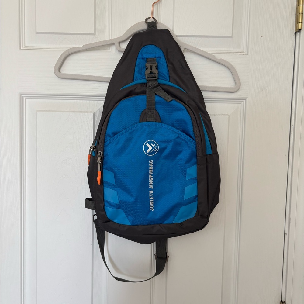 Blue and Black Backpack Sling with Durable Design